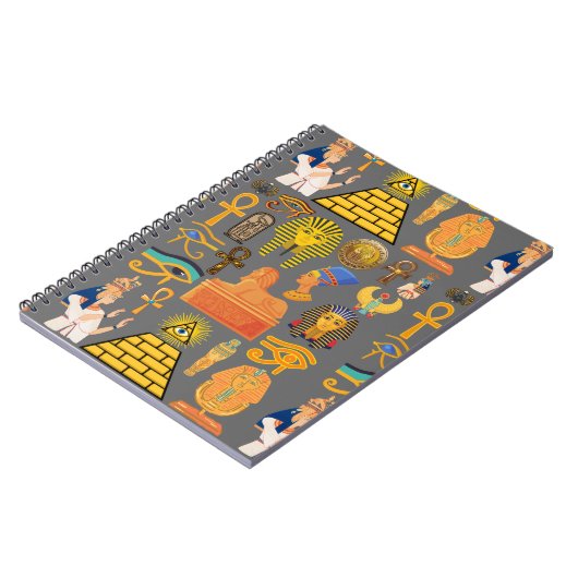 パターンシンボル古代エジプトの象形文字 ノートブック (左側)