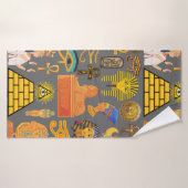 パターンシンボル古代エジプトの象形文字 バスタオル (バスタオル)