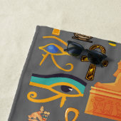 パターンシンボル古代エジプトの象形文字 ビーチタオル (インサイチュ)