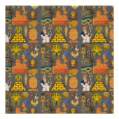 パターンシンボル古代エジプトの象形文字 ポスター (正面)