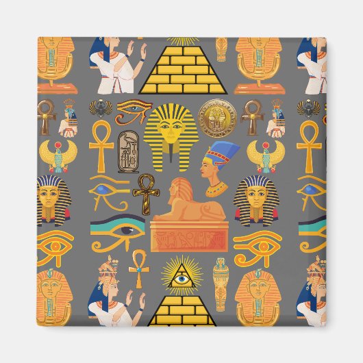 パターンシンボル古代エジプトの象形文字 マグネット (正面)