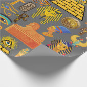 パターンシンボル古代エジプトの象形文字 ラッピングペーパー (角)