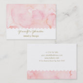 パターンジュエリーデザイン水彩バラ 名刺 (正面/裏面)