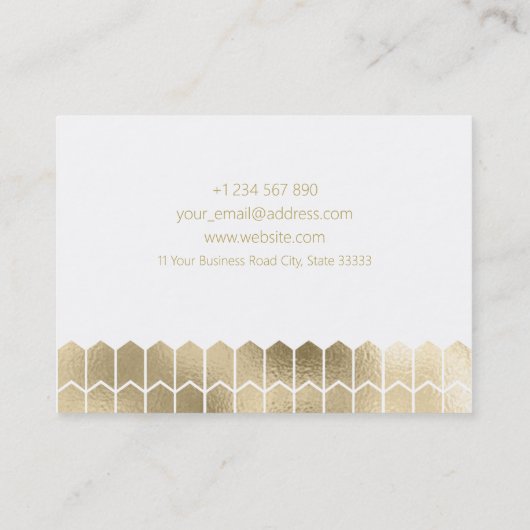 パターンジュエリーデザイン金箔 名刺 (裏面)
