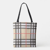 パターンスタイリッシュスコットランドジオメトリックファッション トートバッグ (裏面)