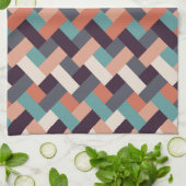 パターンスタイリッシュファッション – ジオメトリックモダンヴィンテージ キッチンタオル (折り畳み)