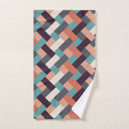 パターンスタイリッシュファッション – ジオメトリックモダンヴィンテージ ハンドタオル