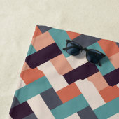 パターンスタイリッシュファッション – ジオメトリックモダンヴィンテージ ビーチタオル (インサイチュ)