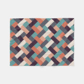 パターンスタイリッシュファッション – ジオメトリックモダンヴィンテージ フリースブランケット (正面(横))