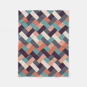 パターンスタイリッシュファッション – ジオメトリックモダンヴィンテージ フリースブランケット (正面)