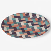 パターンスタイリッシュファッション – ジオメトリックモダンヴィンテージ ペーパープレート (アングル)