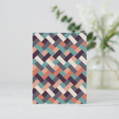 パターンスタイリッシュファッション – ジオメトリックモダンヴィンテージ ポストカード (スタンド正面)