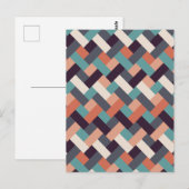 パターンスタイリッシュファッション – ジオメトリックモダンヴィンテージ ポストカード (正面/裏面)