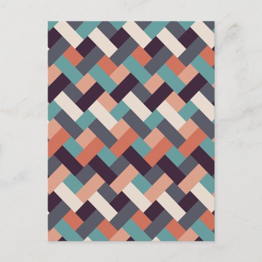 パターンスタイリッシュファッション – ジオメトリックモダンヴィンテージ ポストカード (正面)