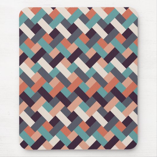 パターンスタイリッシュファッション – ジオメトリックモダンヴィンテージ マウスパッド (正面)