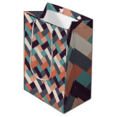 パターンスタイリッシュファッション – ジオメトリックモダンヴィンテージ ミディアムペーパーバッグ (正面アングル)