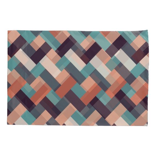 パターンスタイリッシュファッション – ジオメトリックモダンヴィンテージ 枕カバー (裏面-左)