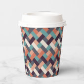 パターンスタイリッシュファッション – ジオメトリックモダンヴィンテージ 紙コップ (裏面)