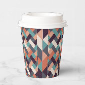 パターンスタイリッシュファッション – ジオメトリックモダンヴィンテージ 紙コップ (右)
