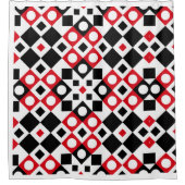 パターンスタイリッシュ幾何モダンヴィンテージ シャワーカーテン (正面)