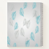 パターンスタイル葉ノートブック ノートブック (裏面)