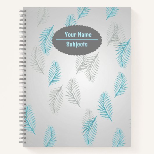 パターンスタイル葉ノートブック ノートブック (正面)