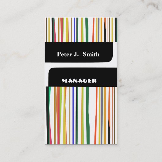 パターンストライプな管理の専門のモダン 名刺 (正面)