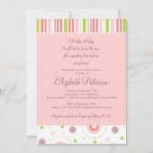 パターンズオブおもしろいツインガールベビーシャワー招待状 招待状 (正面)