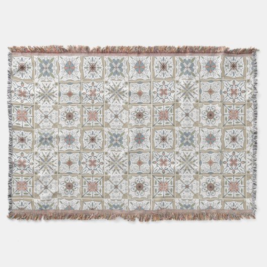 パターンタイルモザイク スローブランケット (正面)