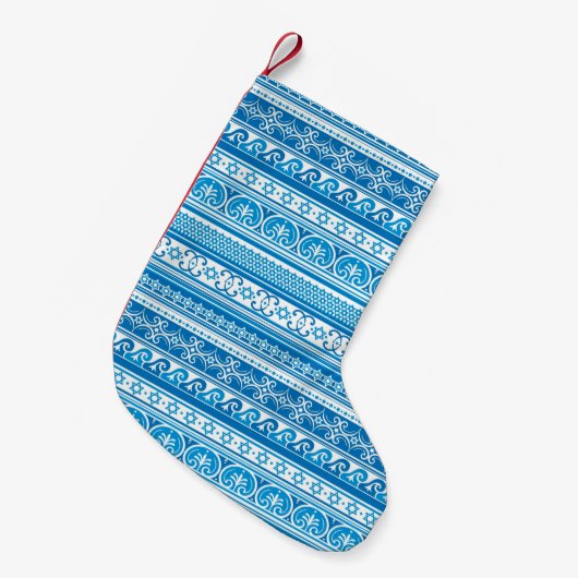パターンダビデの星 スモールクリスマスストッキング (正面 (吊り時))
