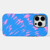 パターンデザイン(青とピンク) Case-Mate iPhoneケース (裏面 (横))