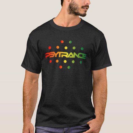パターントリップ(幻覚体験)のような付き心理カラフル力 Tシャツ (正面)