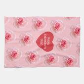 パターンハッピーバレンタインデー2024背景 キッチンタオル (横)