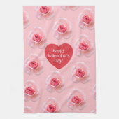 パターンハッピーバレンタインデー2024背景 キッチンタオル (縦)