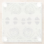 パターンバザール – 丸い形と幾何学的な形 ガラスコースター (裏面)