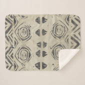 パターンバザール – 丸い形と幾何学的な形 シェルパブランケット (正面(横))