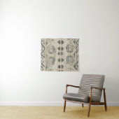 パターンバザール – 丸い形と幾何学的な形 タペストリー (インサイチュ(横))