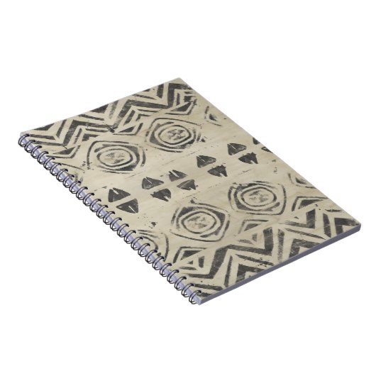 パターンバザール – 丸い形と幾何学的な形 ノートブック (右側)
