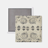 パターンバザール – 丸い形と幾何学的な形 マグネット (正面/裏面)