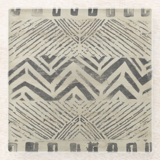 パターンバザール – 幾何学模様 ガラスコースター (正面)