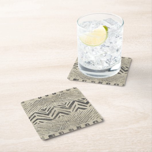 パターンバザール – 幾何学模様 スクエアペーパーコースター (インサイチュ)