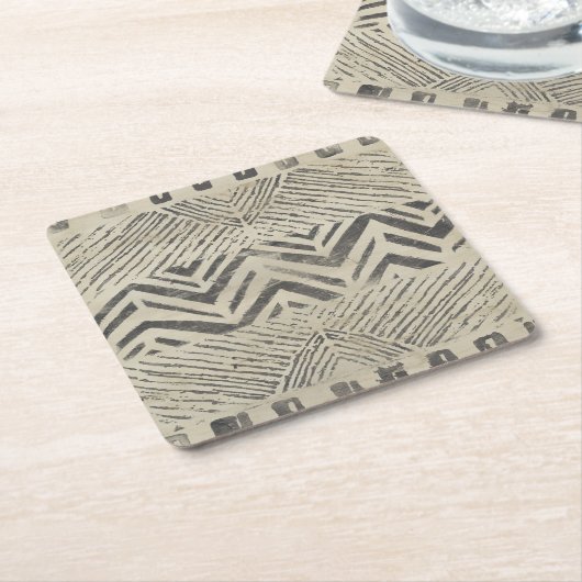 パターンバザール – 幾何学模様 スクエアペーパーコースター (アングル)