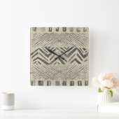 パターンバザー-幾何学的な形 スクエア壁時計 (ホーム)