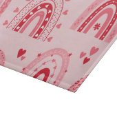 パターンバレンタイン2024背景とハート愛 カッティングボード (角)