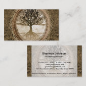 パターンブラウンの生命の樹 名刺 (正面/裏面)