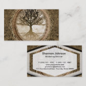 パターンブラウンの生命の樹 名刺 (正面/裏面)