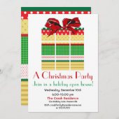 パターンプレゼントホリデイ招待状 招待状 (正面/裏面)