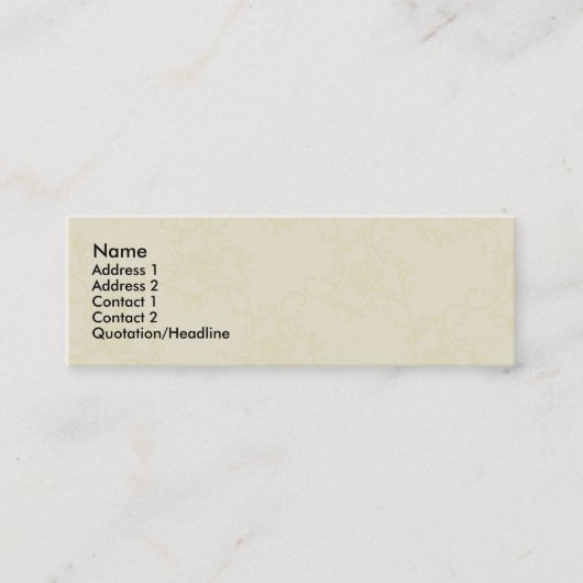 パターンプロファイルカードテンプレート スキニー名刺 (正面)