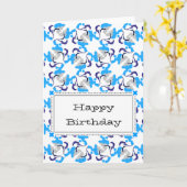 パターンプードルの挨拶状 カード (黄色い花)