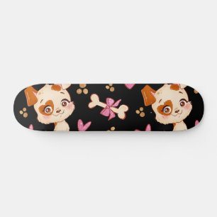 パターンペットおもしろいが可愛い子犬好き スケートボード